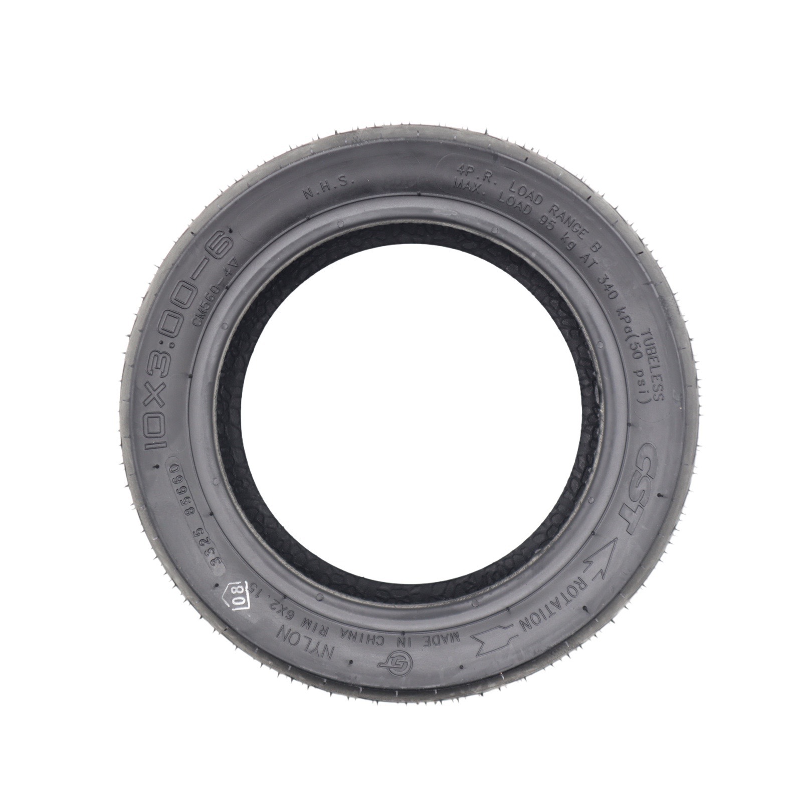 Zhengxin Cst10X3.00-6 Vacuum Tire 10-Inch 3.00-6 Electric Scooter Thickened Self-Repairing Vacuum Tire