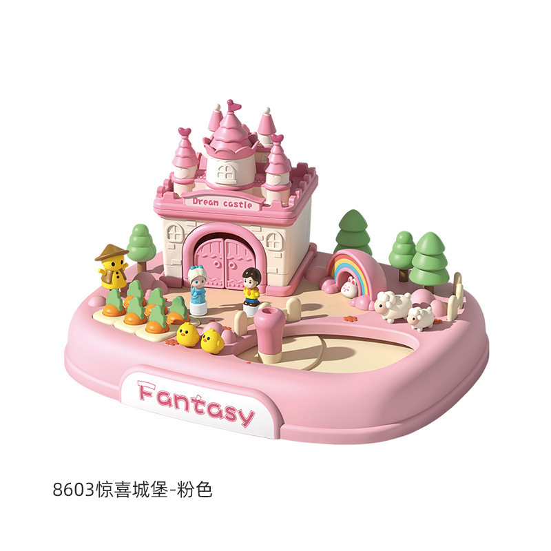 Simulación magnética infantil transfronteriza Jardín de sueños Castillo modelo de casa Jardín granja escena casera juguetes