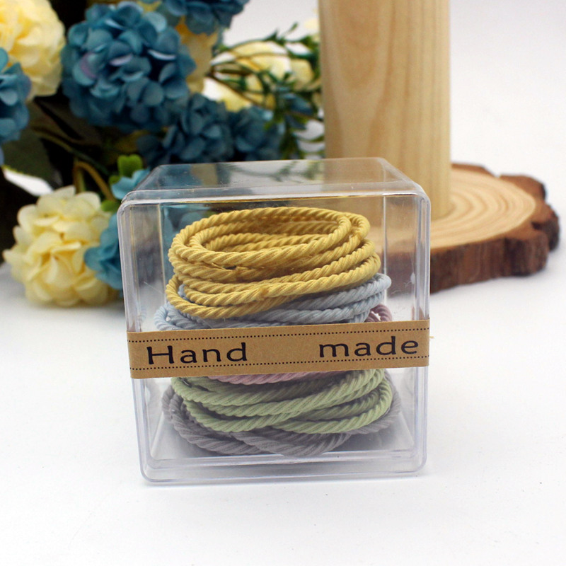 Alta banda de Pelo elástico banda de pelo de alta calidad accesorios para el cabello al por mayor simple durable con caja de almacenamiento de Internet celebridad accesorios para el cabello