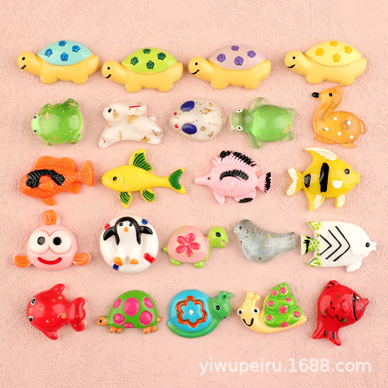 Small Fish, Penguin, Frog Accessories, Resin Turtle Animal Patches, Snail, Turtle, Clogs, Cream Glue DIY Materials Small Fish, Penguin, Frog Accessories, Resin Turtle Animal Patches, Snail, Turtle, Clogs, Cream Glue DIY Materials