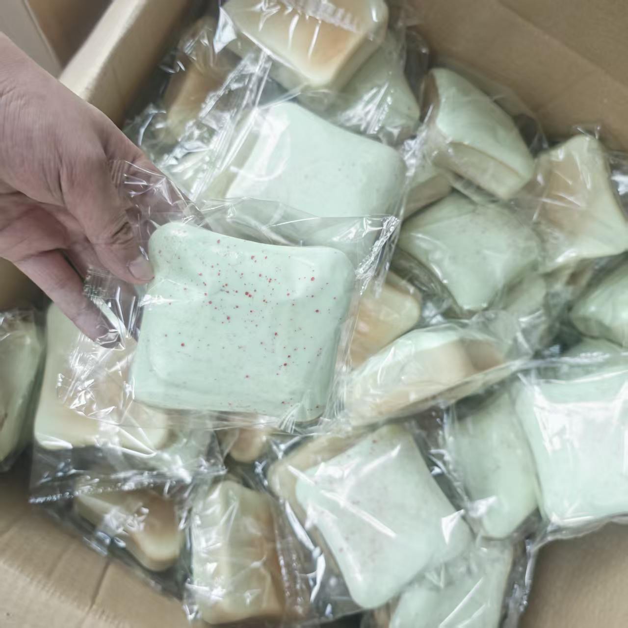 Toast pegajoso húmedo suave, pan grande, pellizco, pellizco, rebote lento, simulación de alimentos, juguetes descomprimidos, sensación de barro, succión de mano
