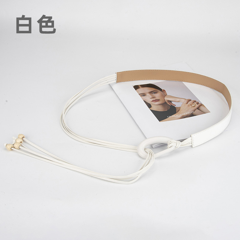 简约休闲高级打结腰绳女士装饰连衣裙搭配饰PU腰带束腰时尚腰链女|undefined