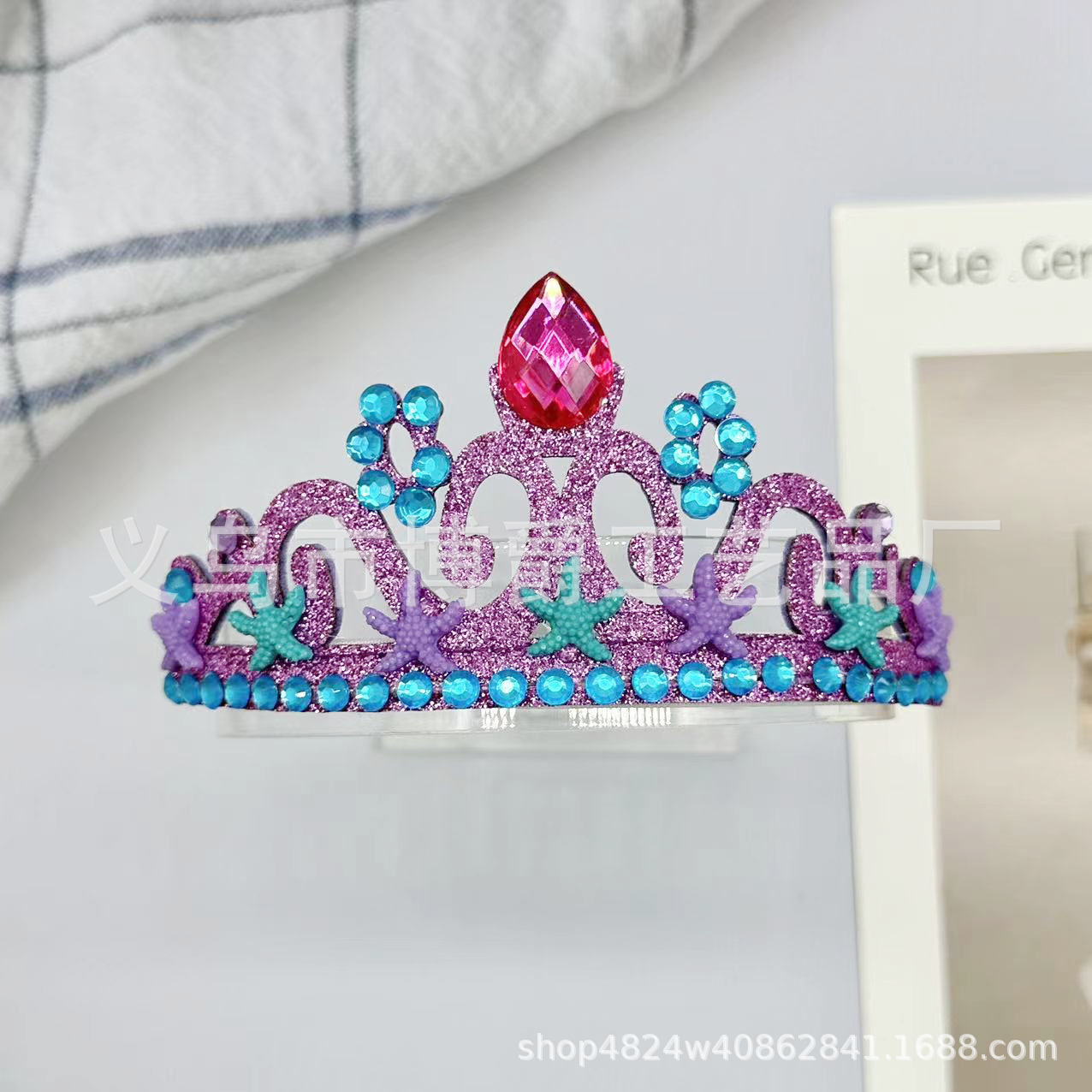 Collar de princesa sirena para niños Pulsera de perlas de concha Varita mágica para niños Accesorios de hadas para niños Traje de rol