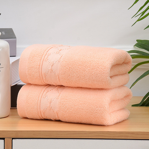 Plain mesh satin thickened cotton towel soft and absorbent adult household cotton face towel embroidered logo wholesale