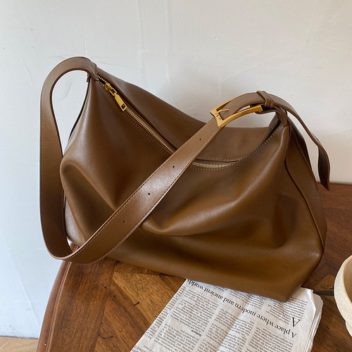 Korean daily bag soft collapsed minimalist style shoulder bag large bag  new style bag women's large capacity crossbody bag
