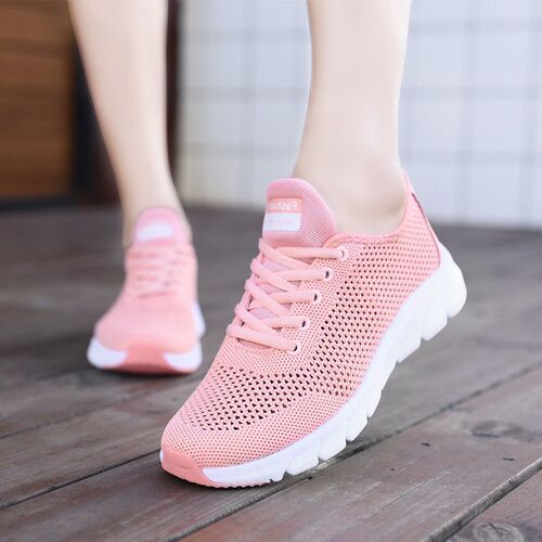 Large size sneakers women's shoes summer hollow-out white shoes ultra-light mesh running shoes ladies' mesh