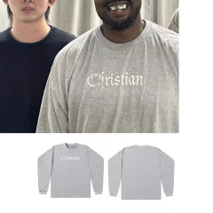 侃爷kanye同款上身新款Gosha联名Vultures周边christian长袖T恤潮