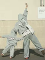 Весенний мультяшный худи, толстовка, штаны, семейный стиль