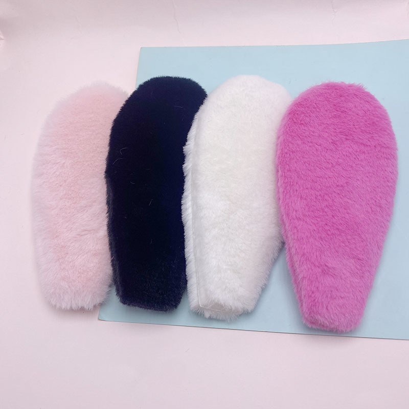 New double-sided plush rabbit ears DIY headdress accessories hairband hat flower packaging material decoration big ears