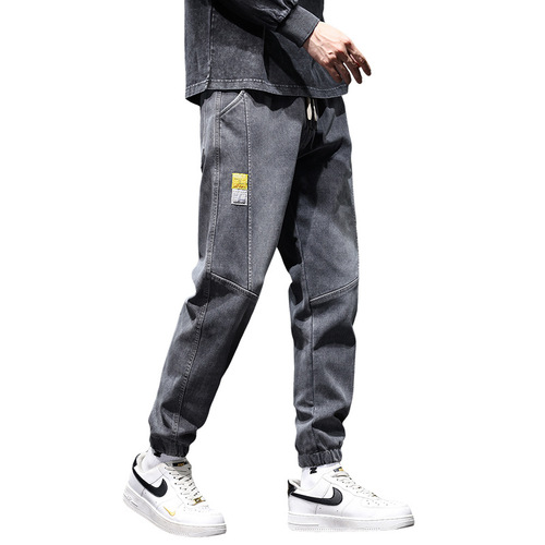 Men's Winter Outdoor Denim Jeans Four-Directional Stretch Comfortable Fitting Comfortable Pants Wrinkle-Resistant Loose Comfortable Casual Pants