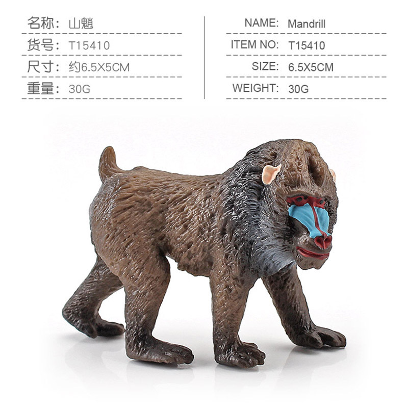 Transfronterizo de exportación mini modelo animal de simulación oso pardo cola blanca ciervo canguro Kaola ardilla decoración juguete
