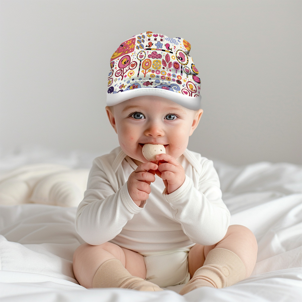 Venta directa de fábrica de sombreros de bebé de transferencia de calor para hombres y mujeres, protección de bebés y bebés, sombreros de cabeza de puerta halógena al por mayor