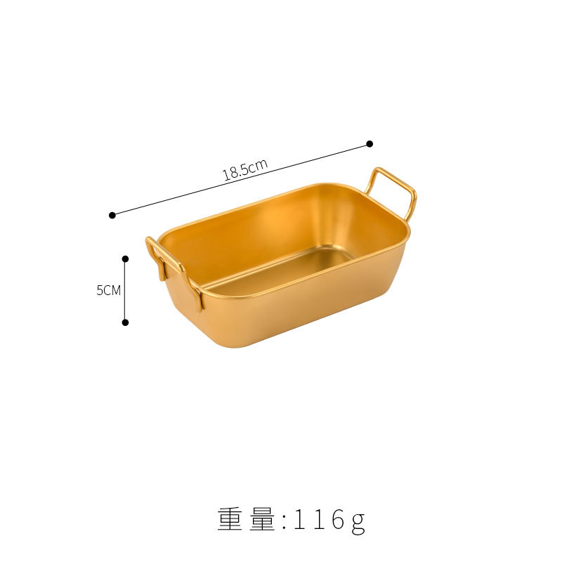 Cesta de aperitivos con orejas 16,5*10,5 cm (oro)