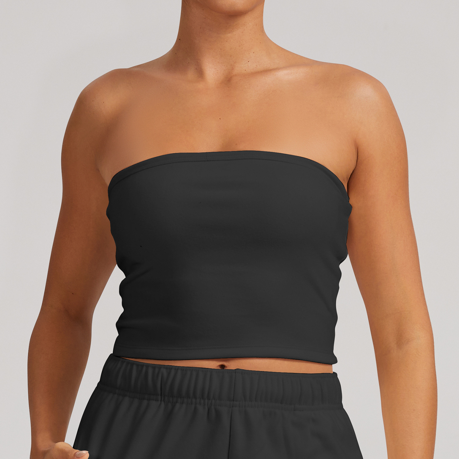 Transfronterizos Europa y América de lana sin correa de hombro para limpiar el pecho femenino a prueba de choque y secado rápido acondicionamiento físico chaqueta de yoga sexy ropa interior deportiva