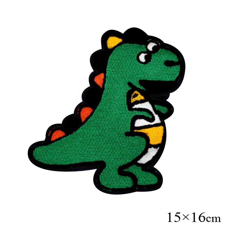 可爱恐龙图案毛巾绣花章 布贴 儿童衣裤装饰烫胶装饰刺绣辅料厂家