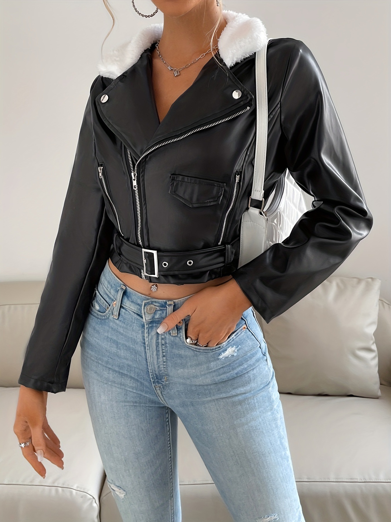 Women's Clothing Fashion Leather Jacket_voghion.com