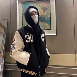 美式小众街头潮牌STU斯图棒球服夹克联名刺绣男女款春秋冬外套衣