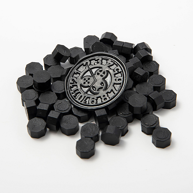 Cera de pintura al fuego, juego completo de sellos de pintura al fuego, octogonal, transparente, colorido, bolsa de colores mezclados, cera, venta al por mayor barata