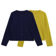 时尚ins女装纯撞色圆翻v领格子长袖开衫针织衫毛衣女秋冬上衣外套