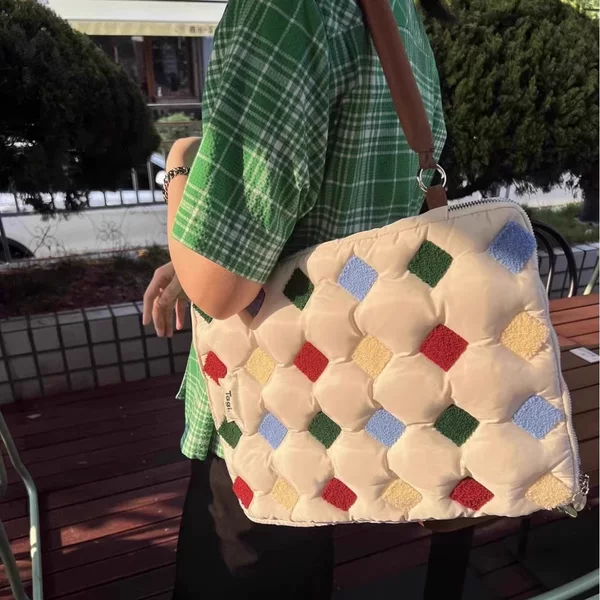 Tagi.OK "Bang-bang" Computer Bag "Put-put" Cotton-filled Embroidered Pillow Handheld Laptop Bag Gaming Laptop Bag