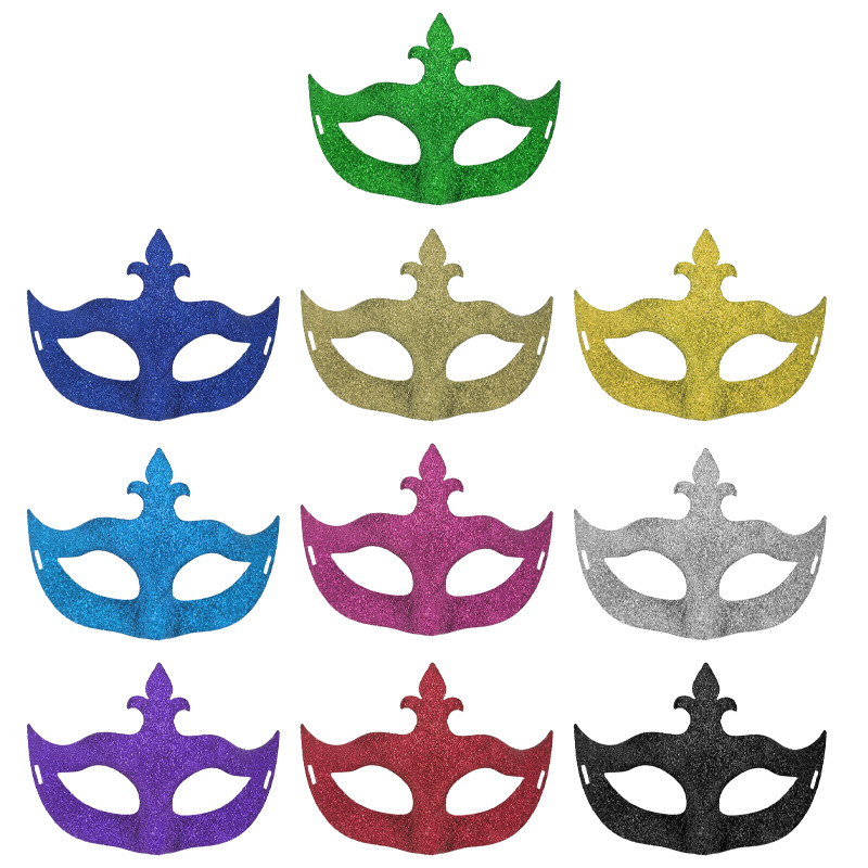 Carnaval nuevo polvo brillante máscara de flecha máscara de Halloween máscara de fiesta decoración máscara de mitad de cara