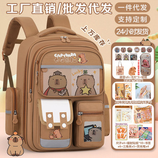 Cross-Border Kapibara School Bag for Primary School Students, Boys and Girls, Spine Protection, Children's Astronaut Backpack, School Backpack