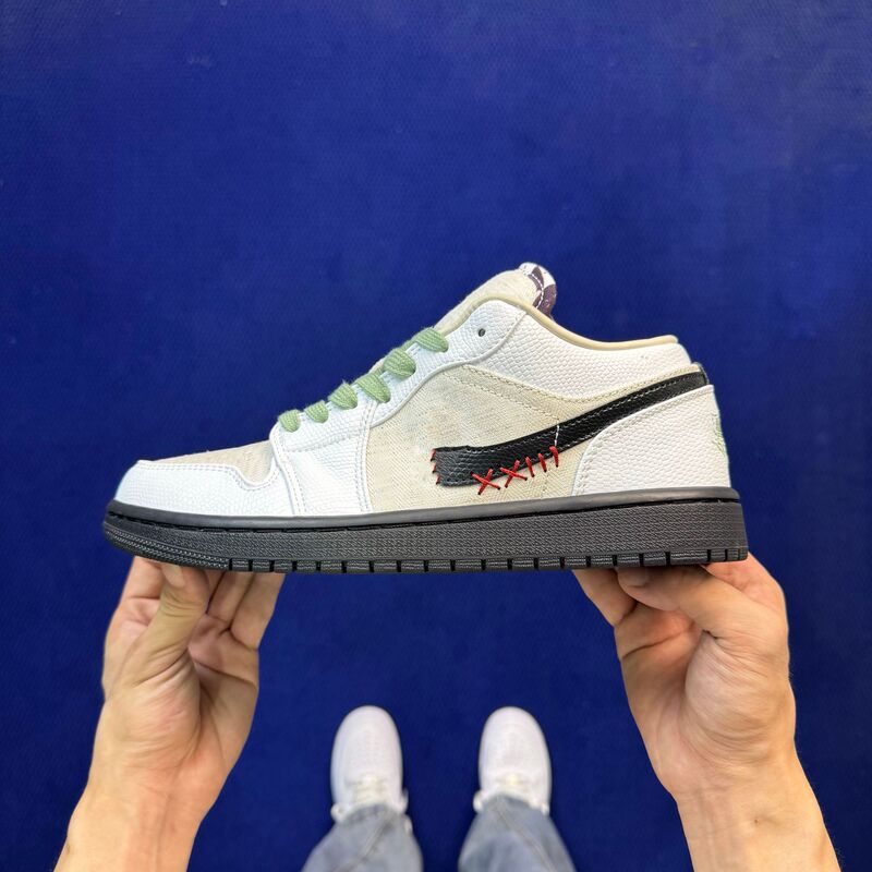 Pure original AJ1 low-top sneakers in off-white suede with tassels, unisex casual shoes, American retro youth basketball shoes Pure original AJ1 low-top sneakers in off-white suede with tassels, unisex casual shoes, American retro youth basketball shoes