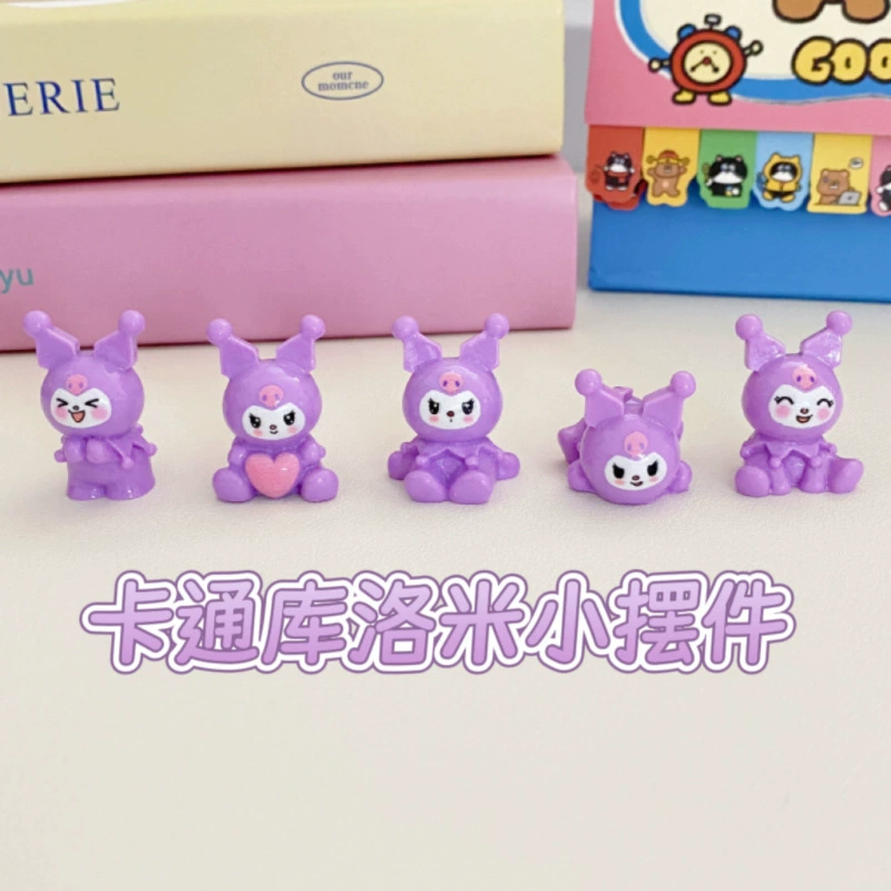 Милая смоляная мультяшная кукла Куроми, украшение для рабочего стола и автомобиля, маленькие украшения, аксессуары для брелоков своими руками