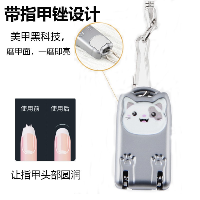 Spot portátil con cortador de uñas portátil de acero inoxidable, cortador de uñas plegable de deformación giratoria