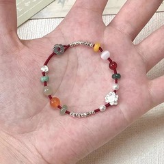 新商品の中国式の小さい蓮の花はブレスレットの国風を編みます。