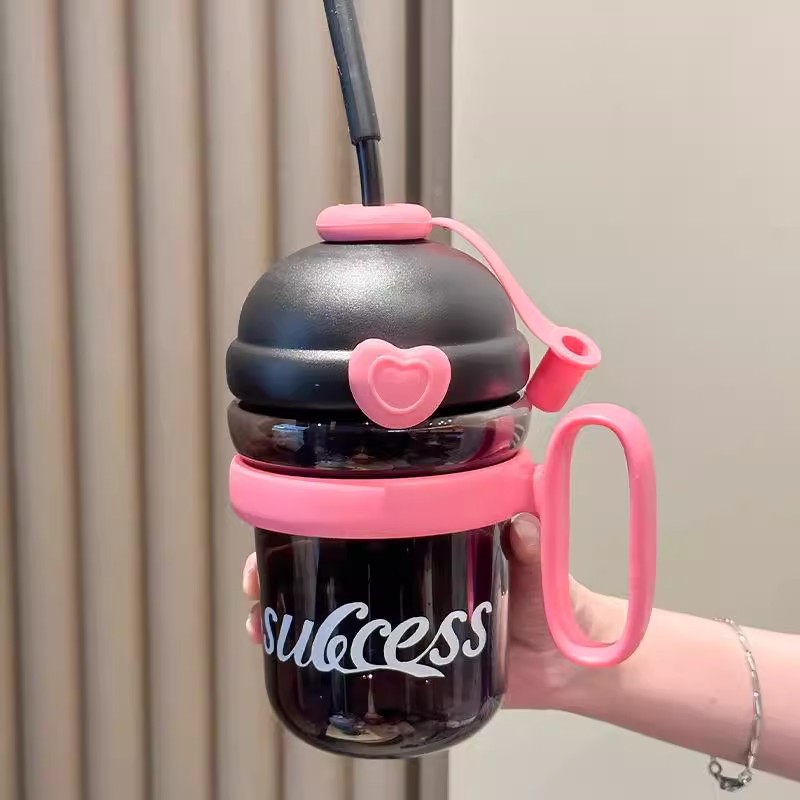 Botella de agua de oficina para estudiantes, plástico resistente al calor