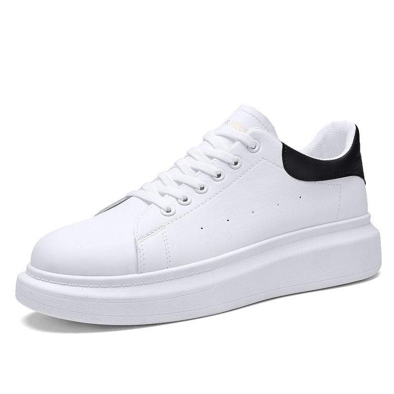 2022 New McQueen White Shoes Youth Lovers Shoes All-match Breathable Platform Thick Bottom Heightened Men's and Women's Sneakers