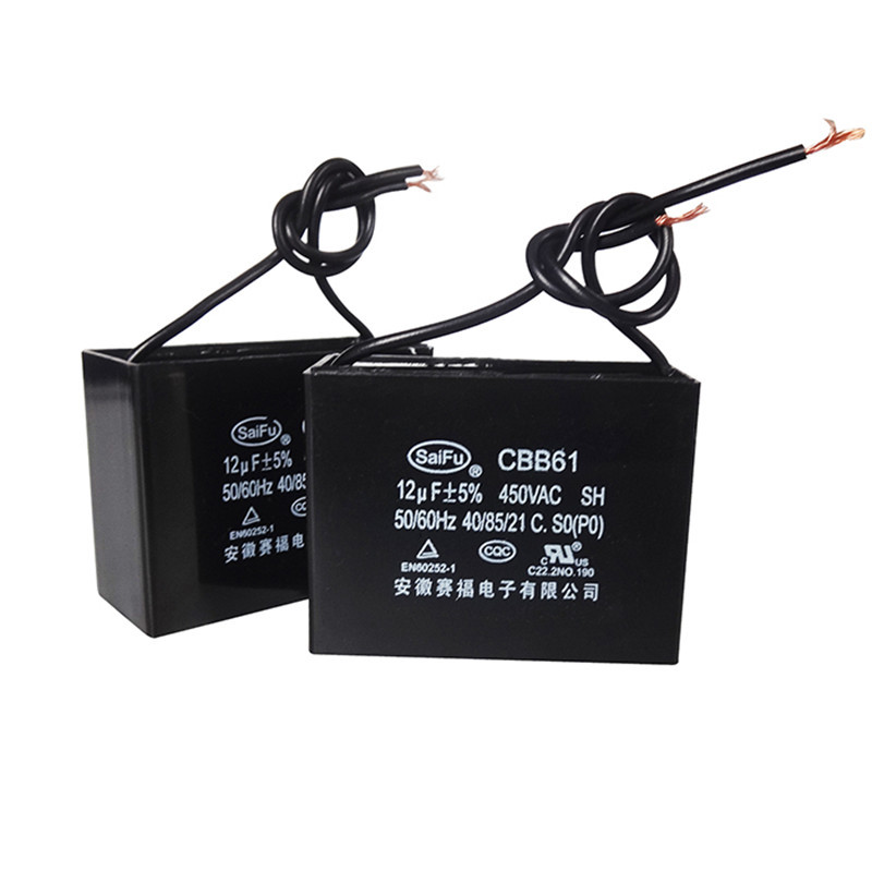 赛福 电风扇电机启动电容器cbb61 6UF 450V 水泵启动电容厂家批发