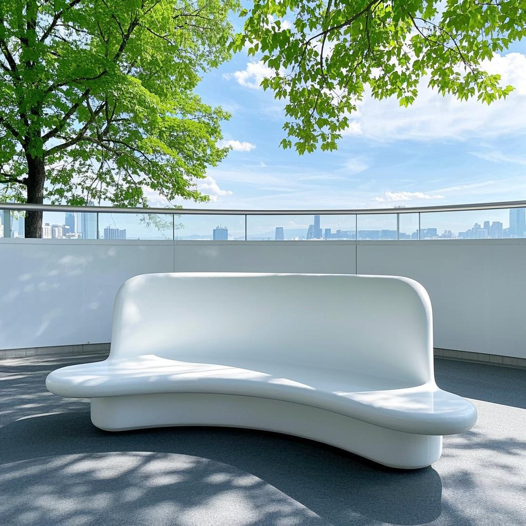 清水混凝土坐凳花箱UHPC超高性能混凝土树池水磨石树池水泥坐凳