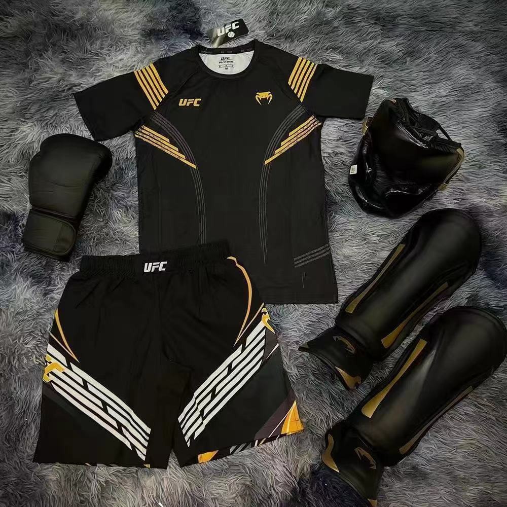 Boxing and Sanda 2026 new hot-selling Brazilian Jiu-Jitsu, free martial arts, and fitness short-sleeved and short-legged sportswear set