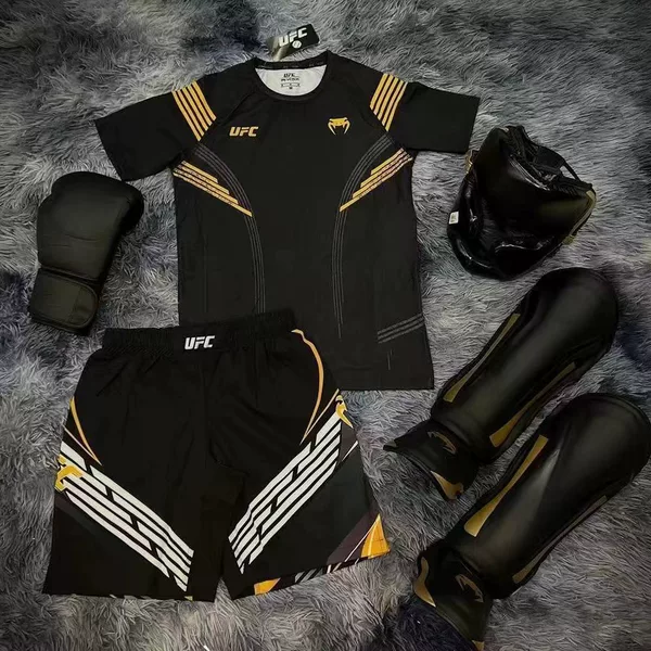 Boxing and Sanda 2026 new hot-selling Brazilian Jiu-Jitsu, free martial arts, and fitness short-sleeved and short-legged sportswear set