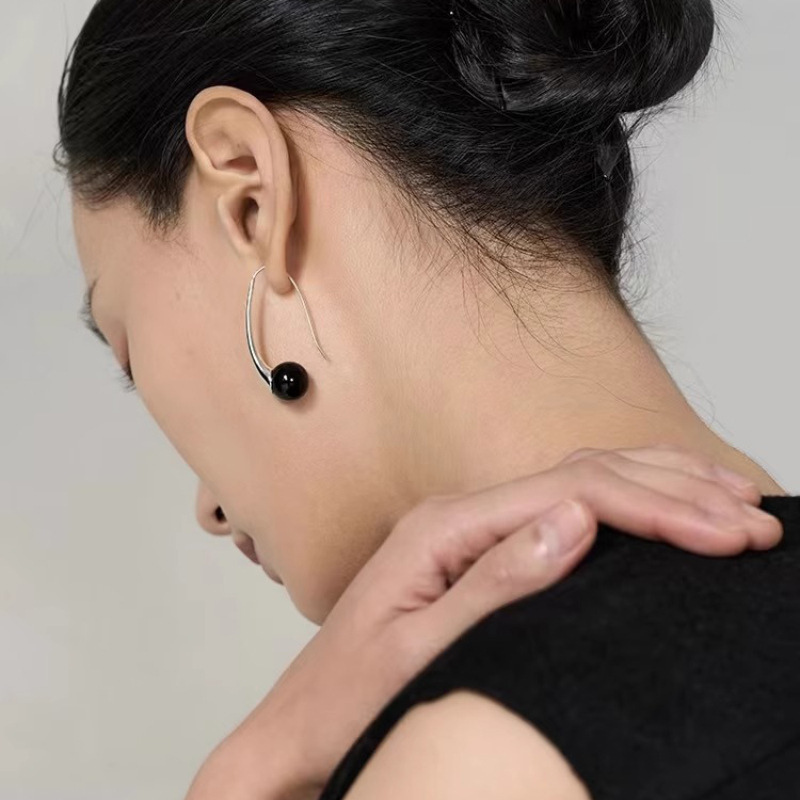 Fashionable elegant agate minimalistic universal earrings…