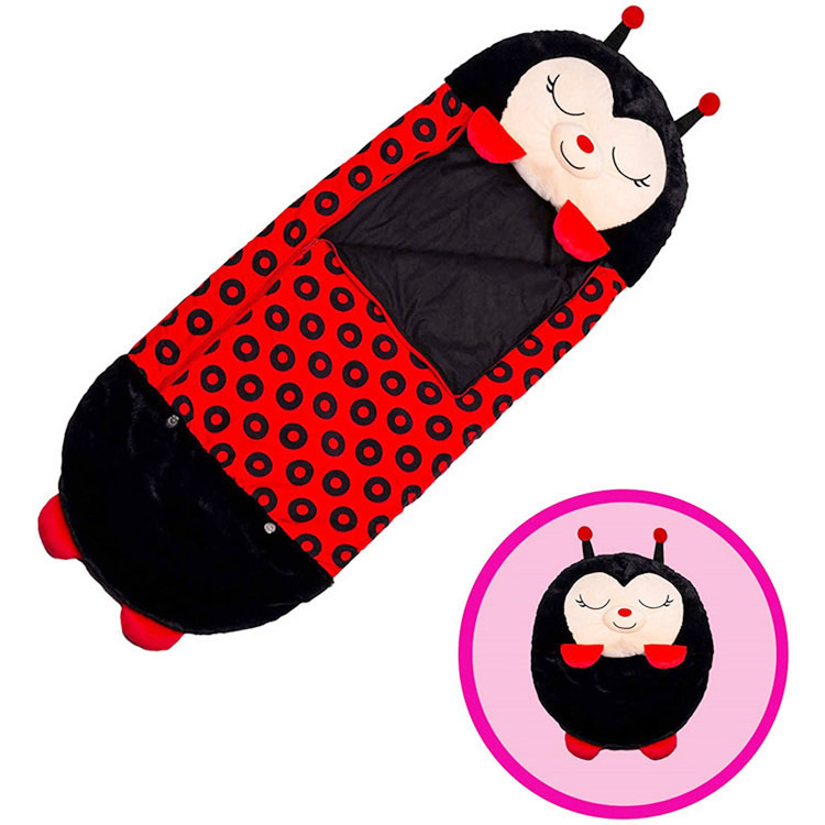 Colcha plegable antipatada unida para niños cartón de dibujos animados bolsa de dormir en stock almohada de animales