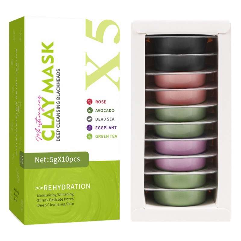 Clay Mask Disposable Jelly Mud Mask Avocado Rose Eggplant Dead Sea Mud Smear-On Cleansing Mask