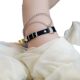 Factory direct European and American punk gothic pu leather irregular love chain elastic leg ring leg belt leg chain