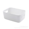 Handheld plastic storage basket, storage system, table kitchen