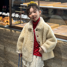 与寻童装女童外套2025秋冬新款羊羔毛外套韩系温柔风穿搭洋气潮童