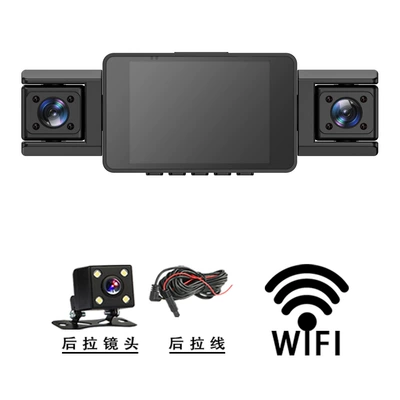 Interior 4-Lens Car Recorder with – Driving recorder - n82-four-channel-wifi-dash-cam-front-interior-left-right-rear
