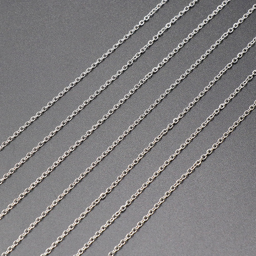 Stainless steel chain O-ring chain, 60cm long chain, stylish and minimalist DIY material sweater chain necklace accessories