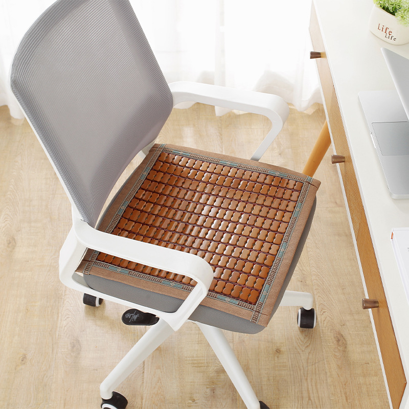 Verano Mahjong Mat cojín transpirable antideslizante silla de oficina Estera de bambú estera fresca del coche verano largo cojín silla Butt pad