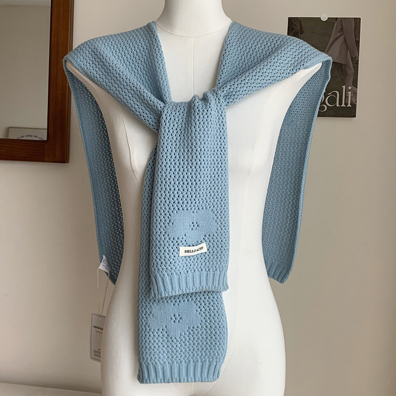 Sopa de punto de alta sensación nueva camisa de estilo extranjero falso cuello de moda universal sopa de punto cruzado con hombros pequeños