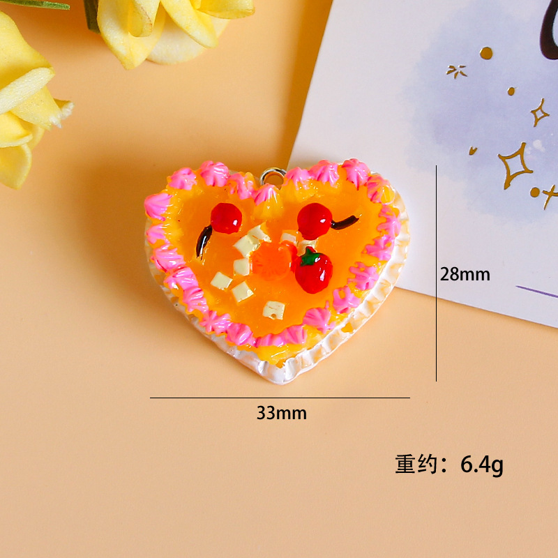 노란색 사랑 케이크 (손톱 포함)