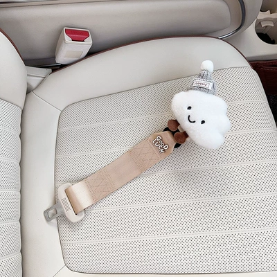 Kids Safety Belt, Other Automotive Interior Supplies - beige-anti-strangle-safety-belt-for-pregnant-women-gray-hat-and-white-clouds