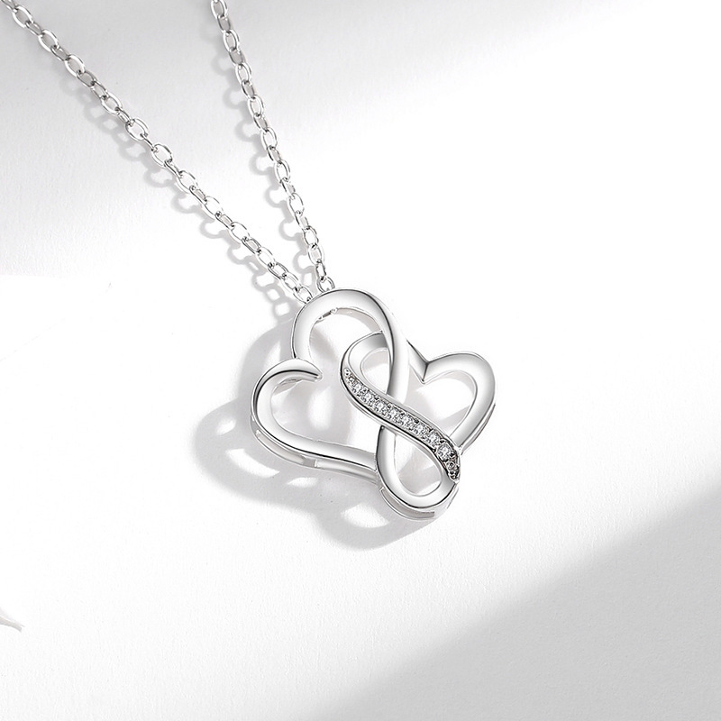 2g Weight 925 Sterling Silver Pendant Material Pendant Necklace Classification 925 Sterling Silver Heart Shape Pendant Necklace