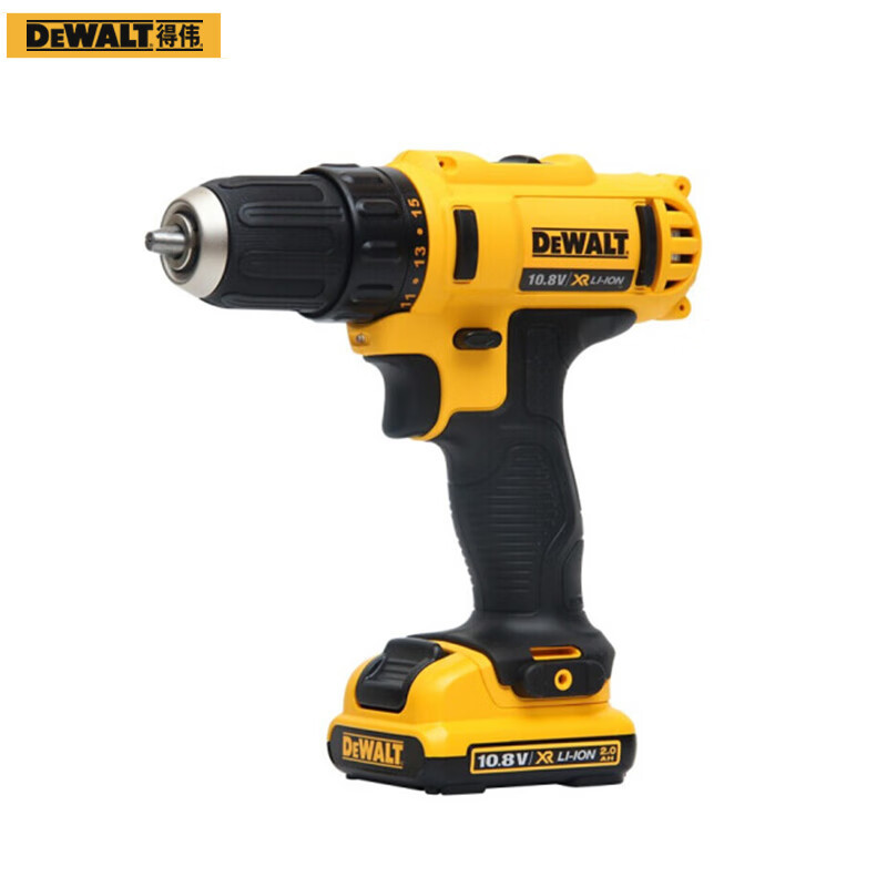 得伟（DEWALT）锂电充电式电钻起子 2x2.0Ah电池套装DCD710DK2-A9